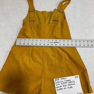 BDGYellow corduroy romper with button details women Size M. SKU703